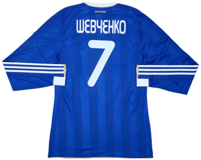 2011-13 Dynamo Kyiv Player Issue Domestic Away L/S Shirt Shevchenko #7 (L)