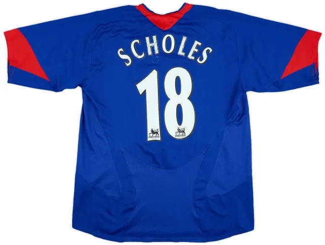 2005-06 Manchester United Away Shirt Scholes #18 - 5/10 - (L)