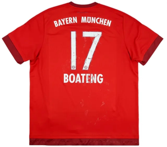 2015-16 Bayern Munich Home Shirt Boateng #17 - 4/10 - (XXL)