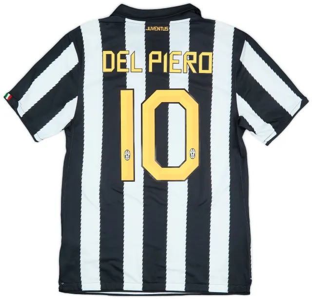 2010-11 Juventus Home Shirt Del Piero #10 - 8/10 - (M)