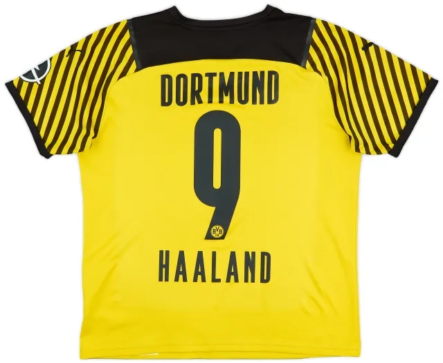 2021-22 Borussia Dortmund Home Shirt Haaland #9 - 6/10 - (L)