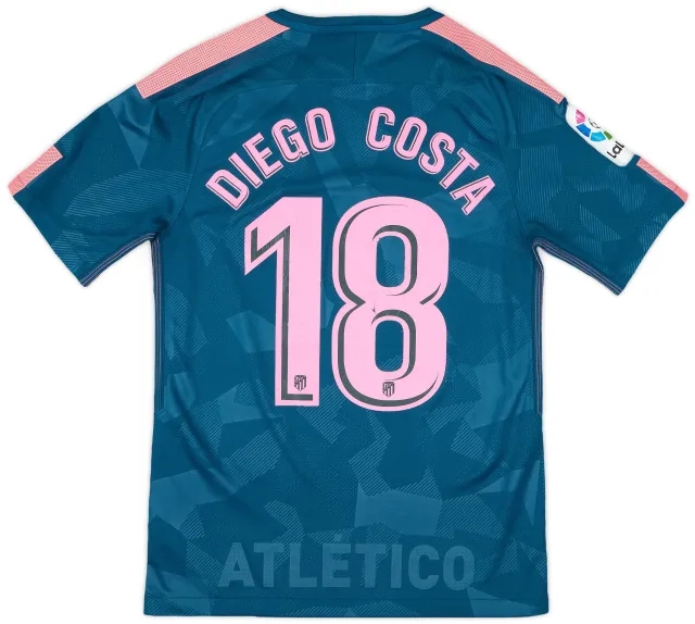2017-18 Atletico Madrid Third Shirt Diego Costa #18 - 6/10 - (S)