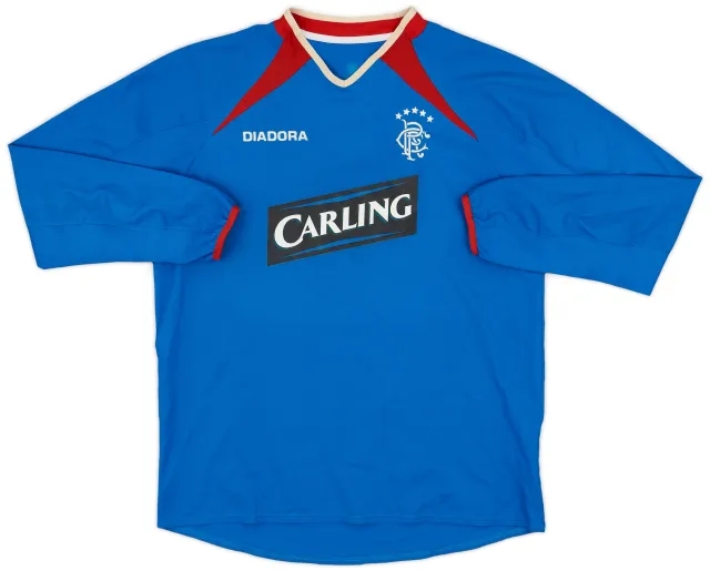 2003-05 Rangers Home L/S Shirt - 8/10 - (M)