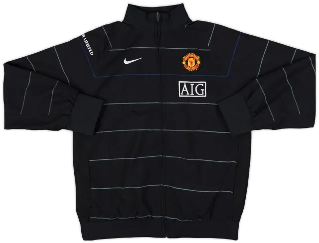 2008-09 Manchester United Nike Track Jacket - 8/10 - (L.Boys)