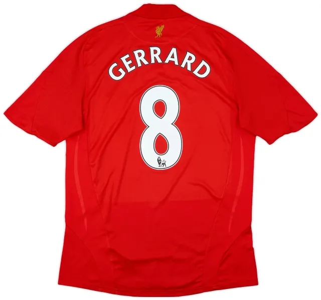 2008-10 Liverpool Home Shirt Gerrard #8 - 6/10 - (M)