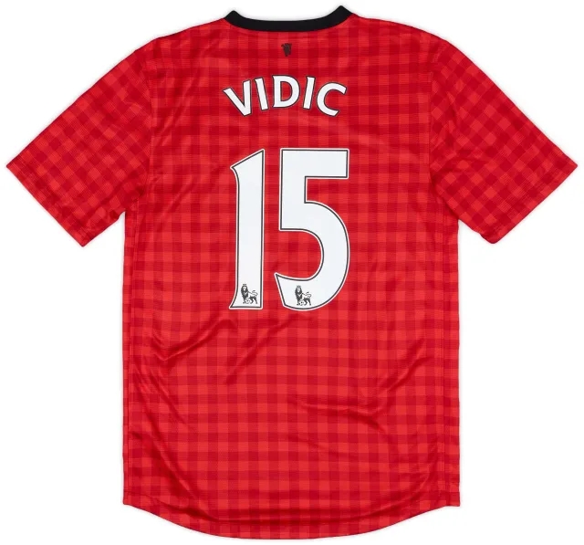 2012-13 Manchester United Home Shirt Vidic #15 - 8/10 - (S)