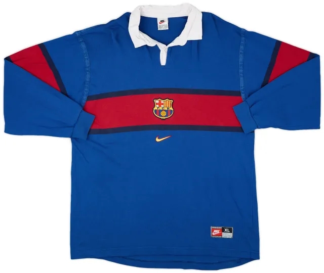 1999-00 Barcelona Nike Rugby L/S Shirt - 8/10 - (XL)