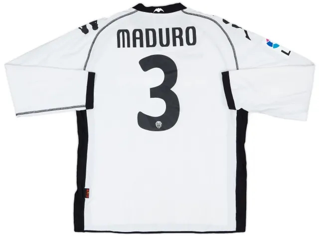 2010-11 Valencia Player Issue Home L/S Shirt Maduro #3