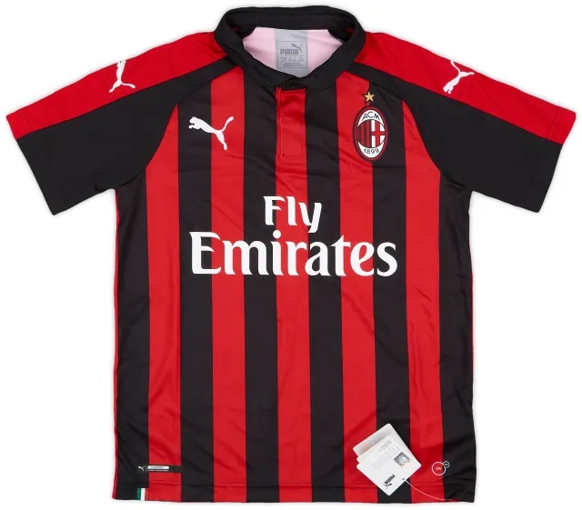 2018-19 AC Milan Home Shirt (L.Boys)