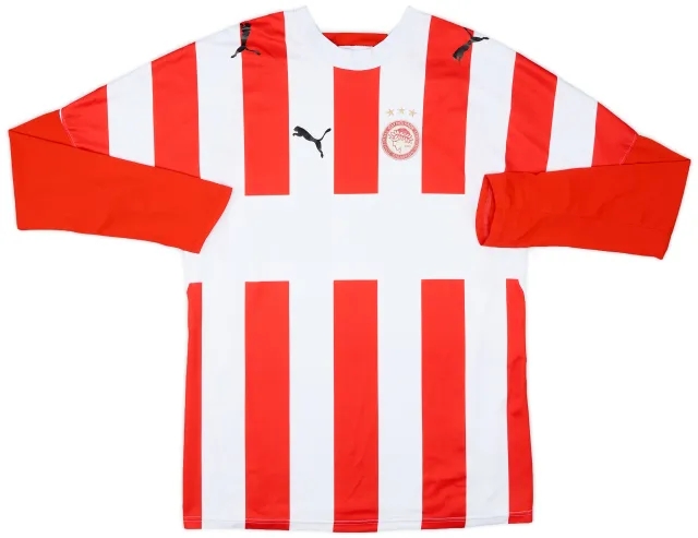 2006-07 Olympiakos Home L/S Shirt - 5/10 - (L)
