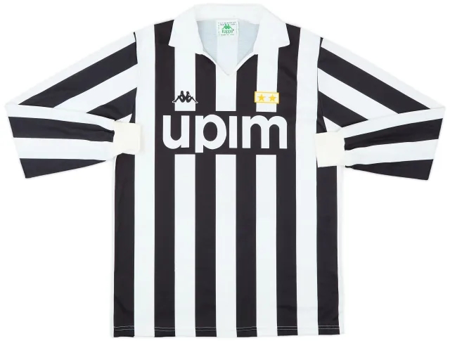 1989-90 Juventus Basic Home L/S Shirt - 7/10 - (M)
