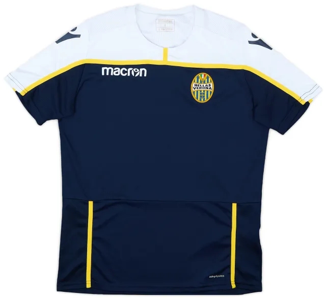 2018-19 Hellas Verona Macron Signed Training Shirt - 8/10 - (S)