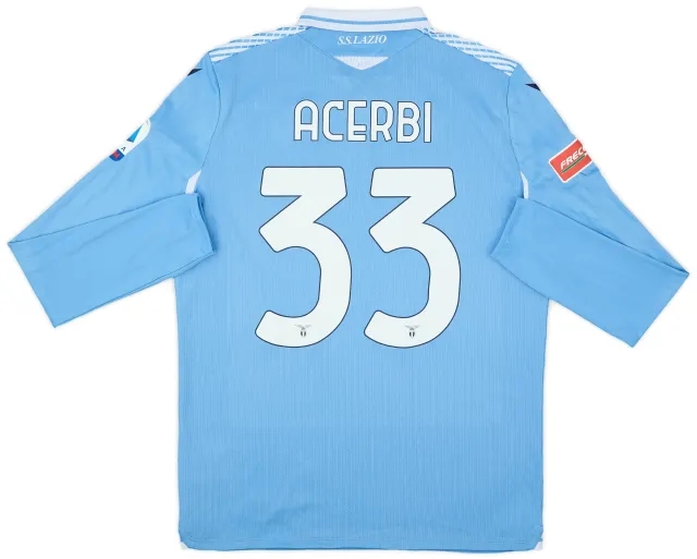 2020-21 Lazio Home L/S Shirt Acerbi #33 - 9/10 - (L)