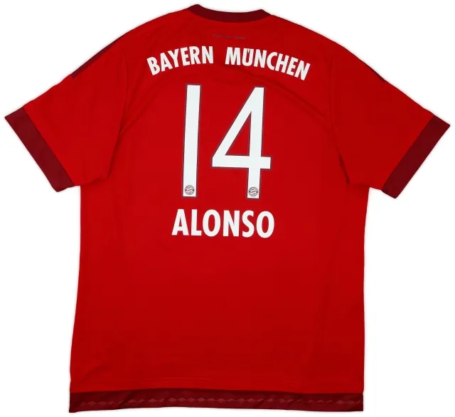 2015-16 Bayern Munich Home Shirt Alonso #14 - 10/10 - (XL)