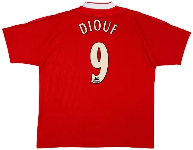 2002-04 Liverpool Home Shirt Diouf #9 - 8/10 - (XL)