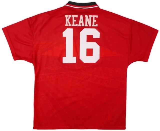 1994-96 Manchester United Home Shirt Keane #16 - 9/10 - (M)