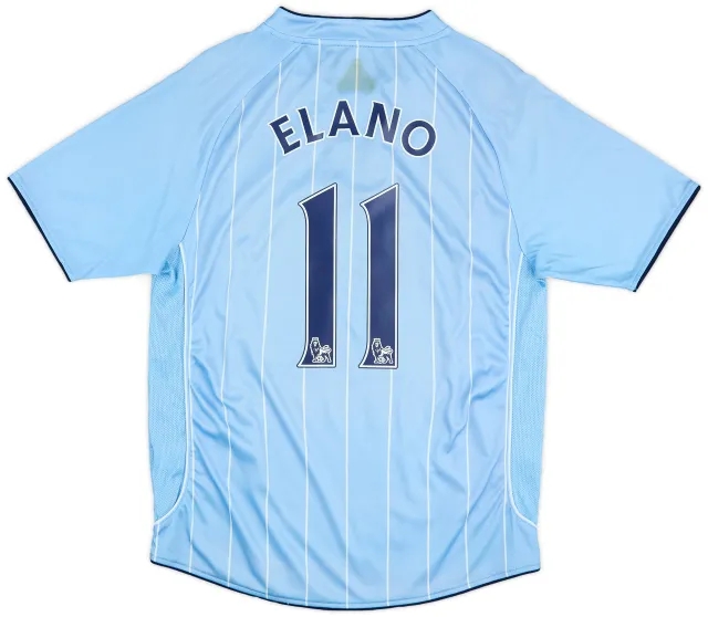 2007-08 Manchester City Home Shirt Elano #11 - 6/10 - (L)