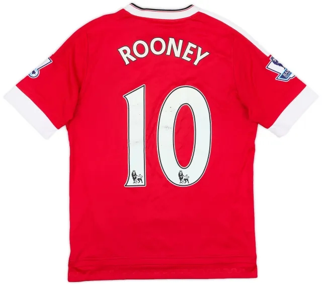 2015-16 Manchester United Home Shirt Rooney #10 - 6/10 - (XL.Boys)