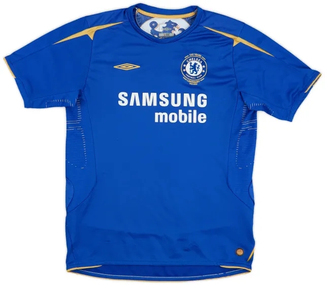 2005-06 Chelsea Centenary Home Shirt - 8/10 - (L.Boys)