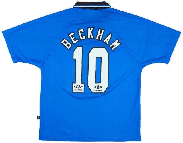 1996-98 Manchester United Third Shirt Beckham #10 - 8/10 - (M)