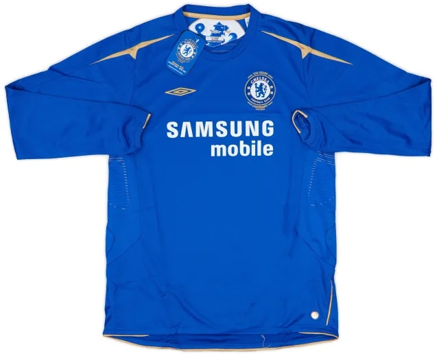 2005-06 Chelsea Centenary Home L/S Shirt (XL.Boys)