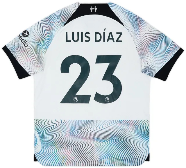 2022-23 Liverpool Authentic Away Shirt Luis Diaz #23 - 8/10 - (L)