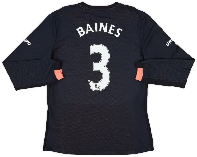 2016-17 Everton Away L/S Shirt Baines #3 - 9/10 - (M)
