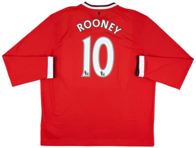 2014-15 Manchester United Home L/S Shirt Rooney #10 - 6/10 - (XXL)
