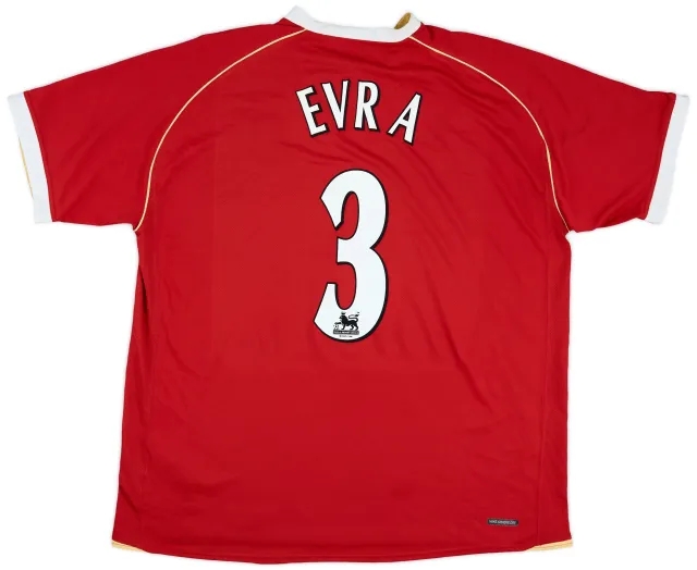 2006-07 Manchester United Home Shirt Evra #3 - 6/10 - (XXL)