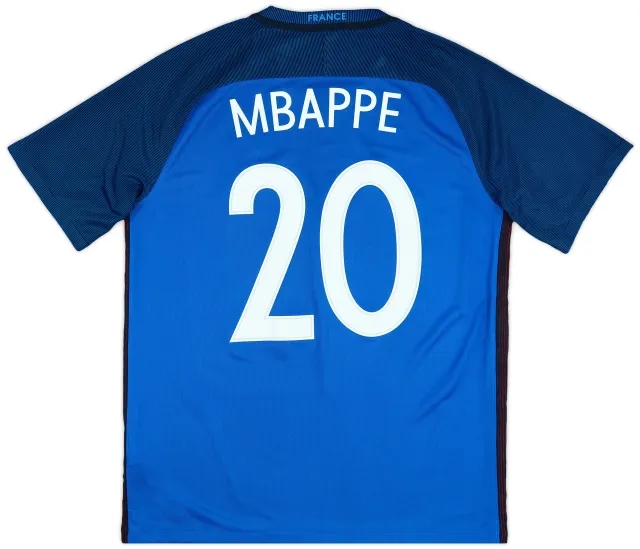 2016-17 France Home Shirt Mbappe #20 - 7/10 - (L)