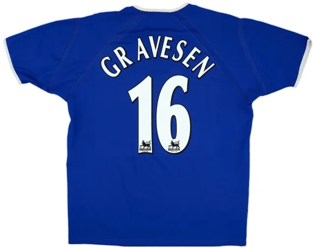 2003-04 Everton Home Shirt Gravesen #16 - 8/10 - (L)