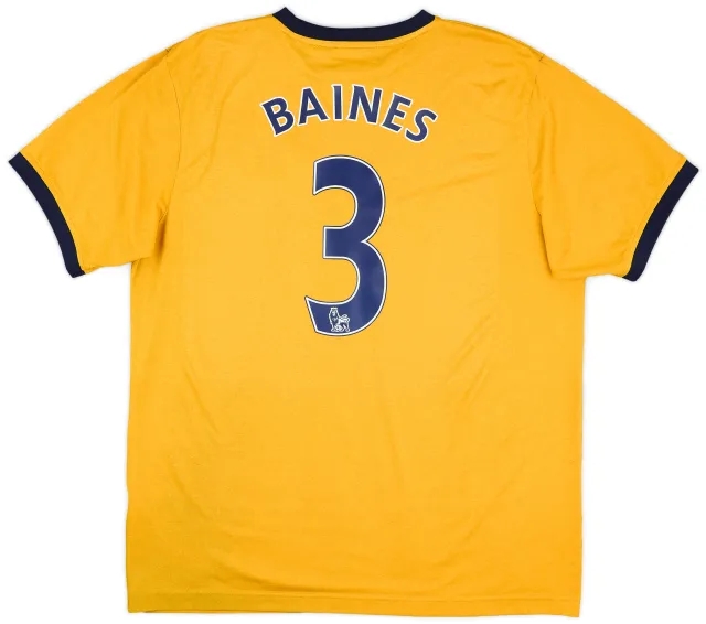 2011-12 Everton Away Shirt Baines #3 - 10/10 - (L)