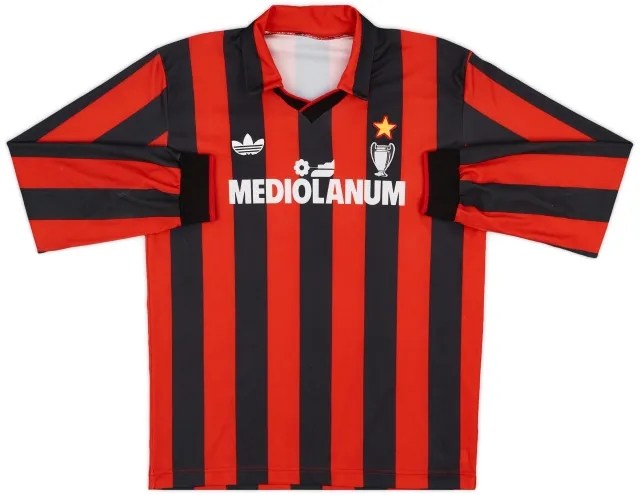 1990-91 AC Milan L/S Home Shirt - 9/10 - (L)