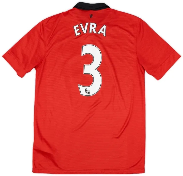 2013-14 Manchester United Home Shirt Evra #3 - 9/10 - (M)