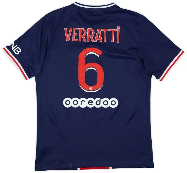 2020-21 Paris Saint-Germain Home Shirt Verratti #6 - 6/10 - (M)
