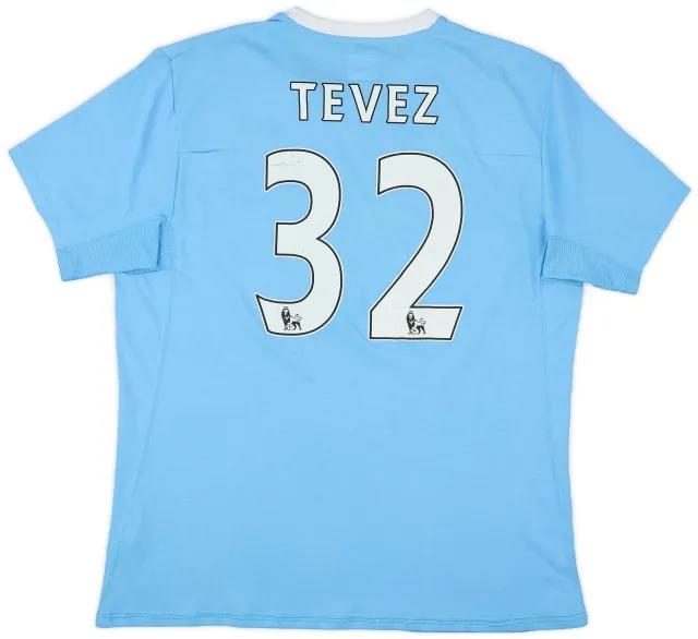 2009-10 Manchester City Home Shirt Tevez #32 - 5/10 - (L)