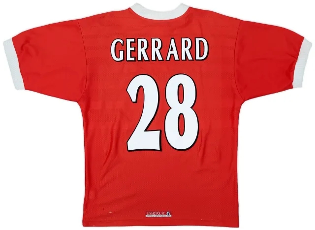 1998-00 Liverpool Home Shirt Gerrard #28 - 4/10 - (M)