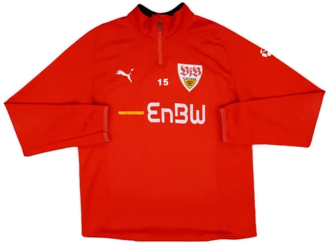 2008-09 Stuttgart Player Issue Puma 1/4 Zip Sweat Top #15 - 6/10 - (L)