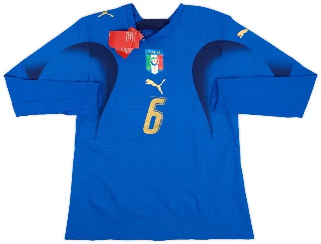 2006 Italy Player Issue Home L/S Shirt #6 (Women's L)