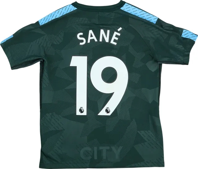 2017-18 Manchester City Third Shirt Sane #19 - 7/10 - (XL.Boys)