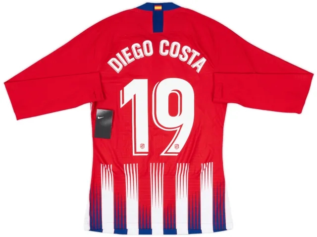 2018-19 Atletico Madrid Player Issue Home L/S Shirt Diego Costa #19 (M)