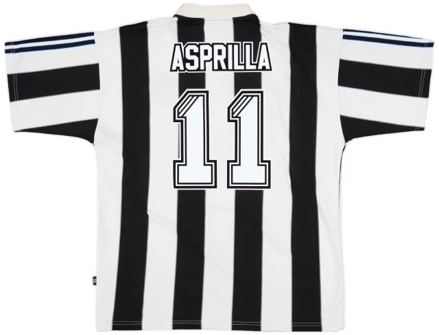 1995-97 Newcastle Home Shirt Asprilla #11 - 7/10 - (XL)