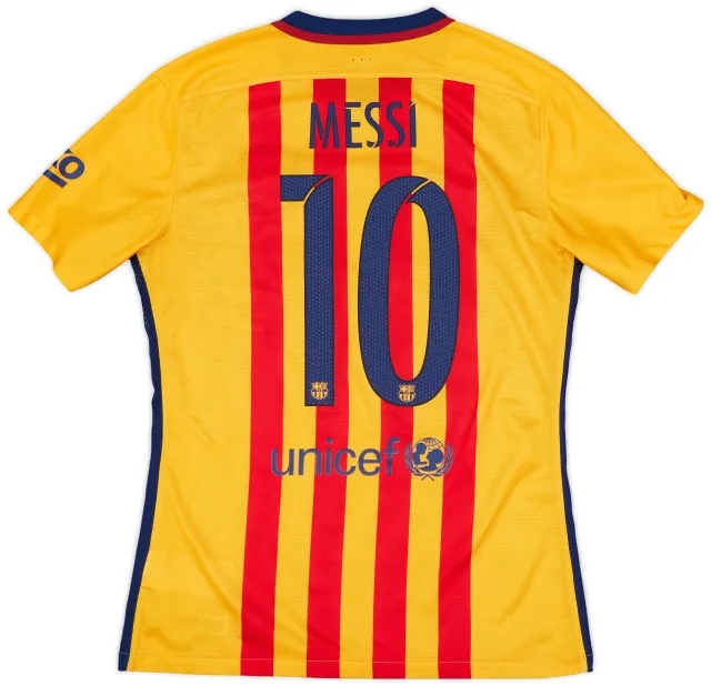 2015-16 Barcelona Authentic Away Shirt Messi #10 - 8/10 - (M)