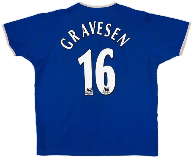 2003-04 Everton Home Shirt Gravesen #16 - 5/10 - (XXL)