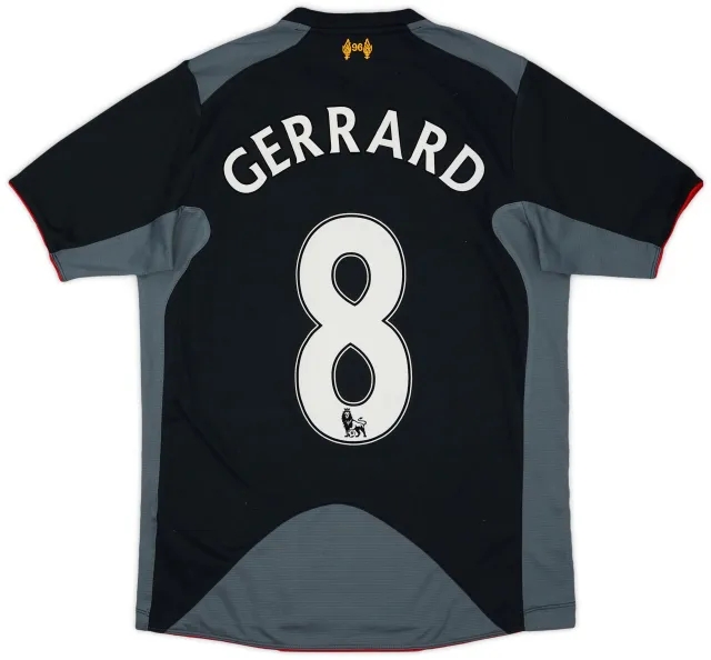 2012-13 Liverpool Away Shirt Gerrard #8 - 9/10 - (XL.Boys)