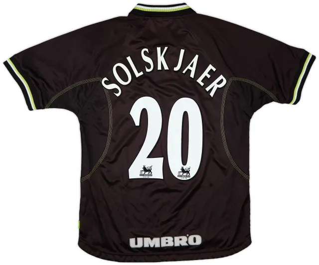 1998-99 Manchester United Third Shirt Solskjaer #20 - 8/10 - (M)
