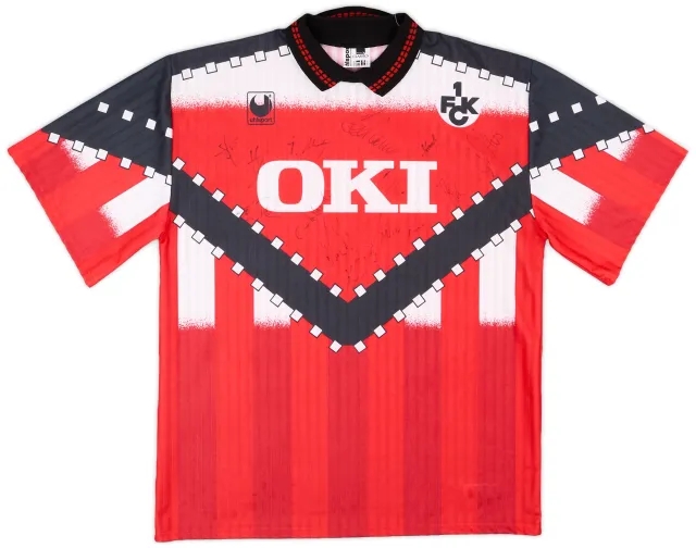1993-94 Kaiserslautern Match Issue Squad Signed Home Shirt #8