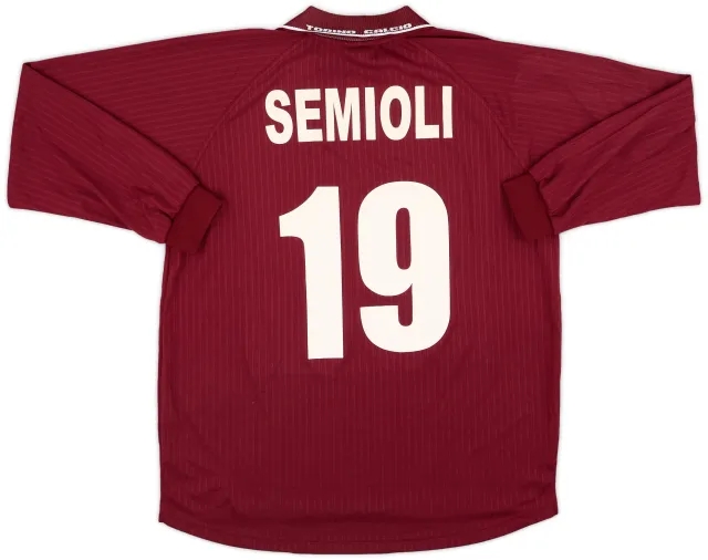 2000-01 Torino Match Issue Home L/S Shirt Semioli #19
