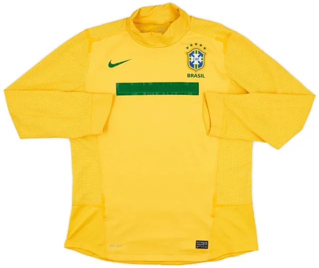 2011 Brazil Player Issue Home L/S Shirt - 9/10 - (XXL)