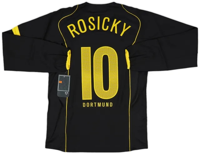 2004-05 Borussia Dortmund Player Issue Away L/S Shirt Rosicky #10 (S)